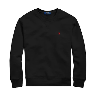 Ralph Lauren Solid Color Crewneck Long Sleeve Sweatshirt Black 710941620-002