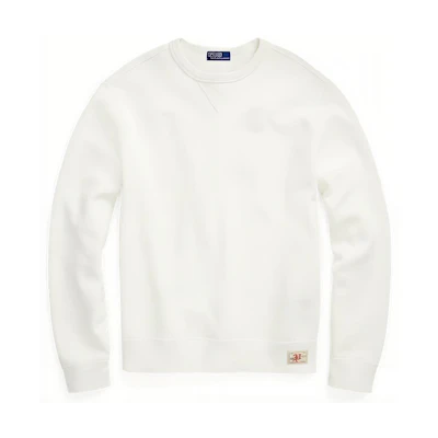 Ralph Lauren Solid Color Crewneck Pullover Sweatshirt White MNPOKNI16821627