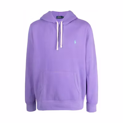 Ralph Lauren Solid Color Embroidered Hoodie Purple 710766778-037