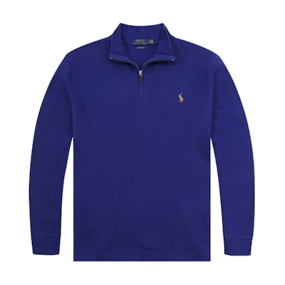 Ralph Lauren Solid Color Embroidered Pony Logo Knit Pullover Sweatshirt Blue 710743633-011