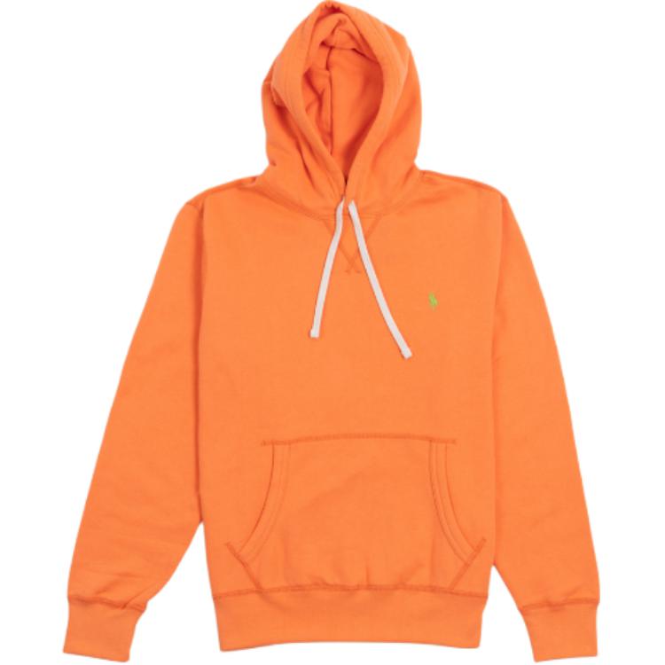 Ralph Lauren Solid Color Hoodie Long Sleeve Sweatshirt Orange 710766778-028