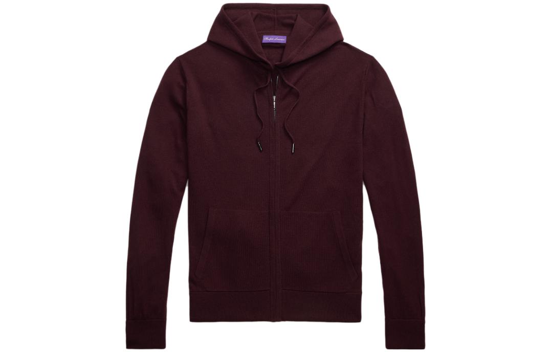 Ralph Lauren Solid Color Hoodie Maroon Long Sleeve MNPLSWE16820480-600