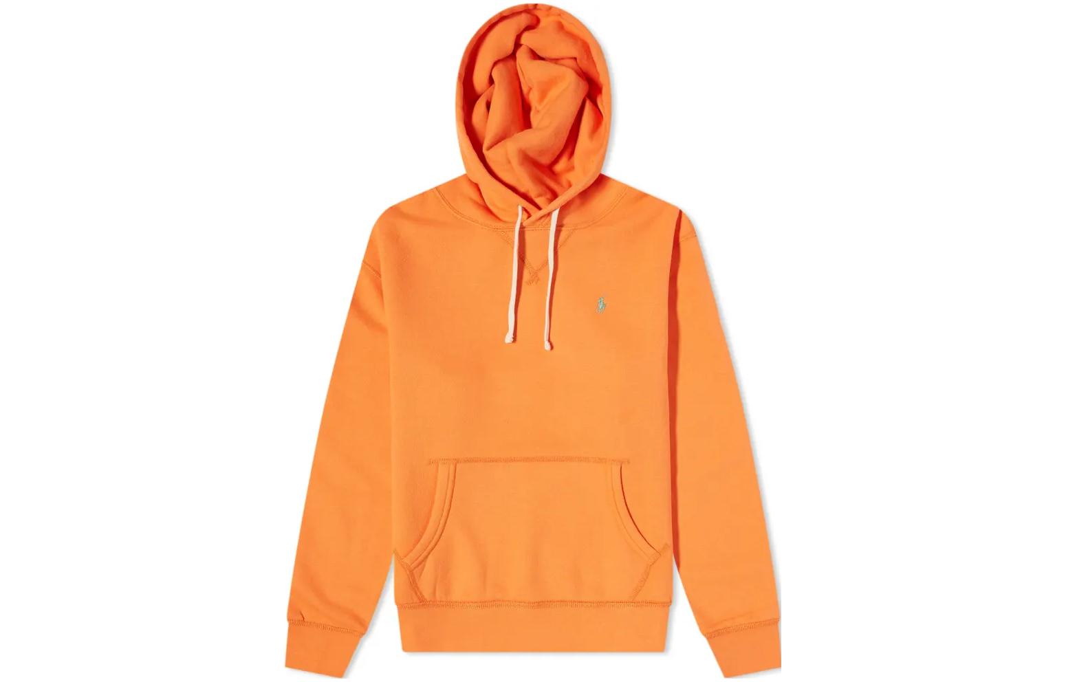 Ralph Lauren Solid Color Hoodie Pullover Long Sleeve Orange 710766778-048
