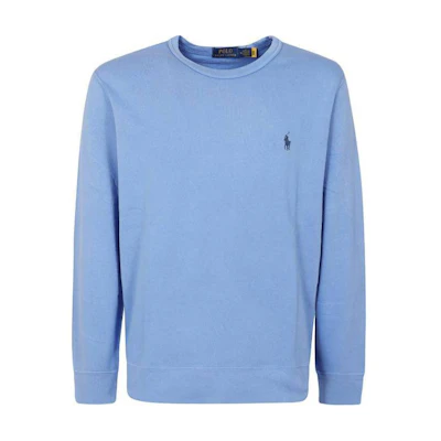 Ralph Lauren Solid Color Logo Embroidered Crewneck Sweatshirt Men’s Blue 710899996-008