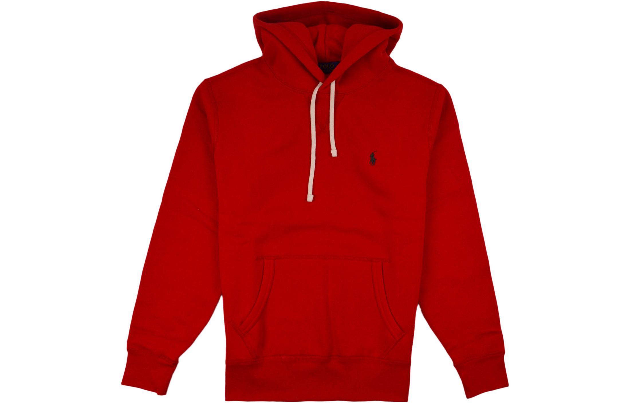 Ralph Lauren Solid Color Pullover Hoodie Long Sleeve - Orange 710766778-086