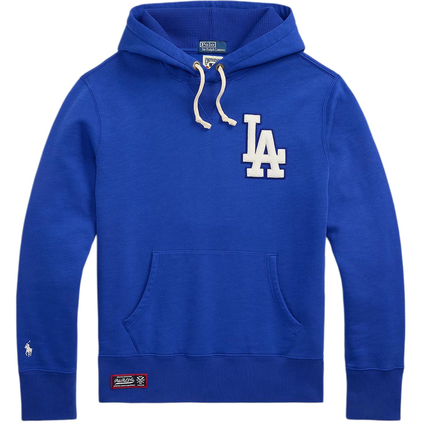 Ralph Lauren Solid Color Pullover Hoodie Unisex Blue Long Sleeve 710967902-001