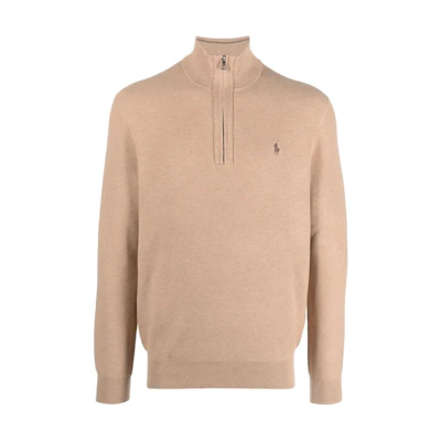 Ralph Lauren Solid Color Pullover Slim Fit Sweatshirt Brown 710914236-018