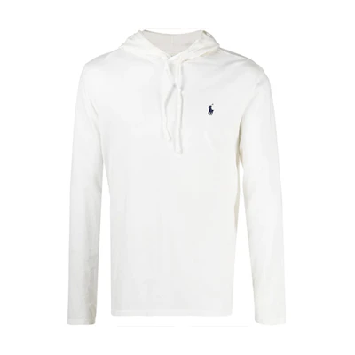 Ralph Lauren Solid Color Slim Fit Hoodie White 710652669-021