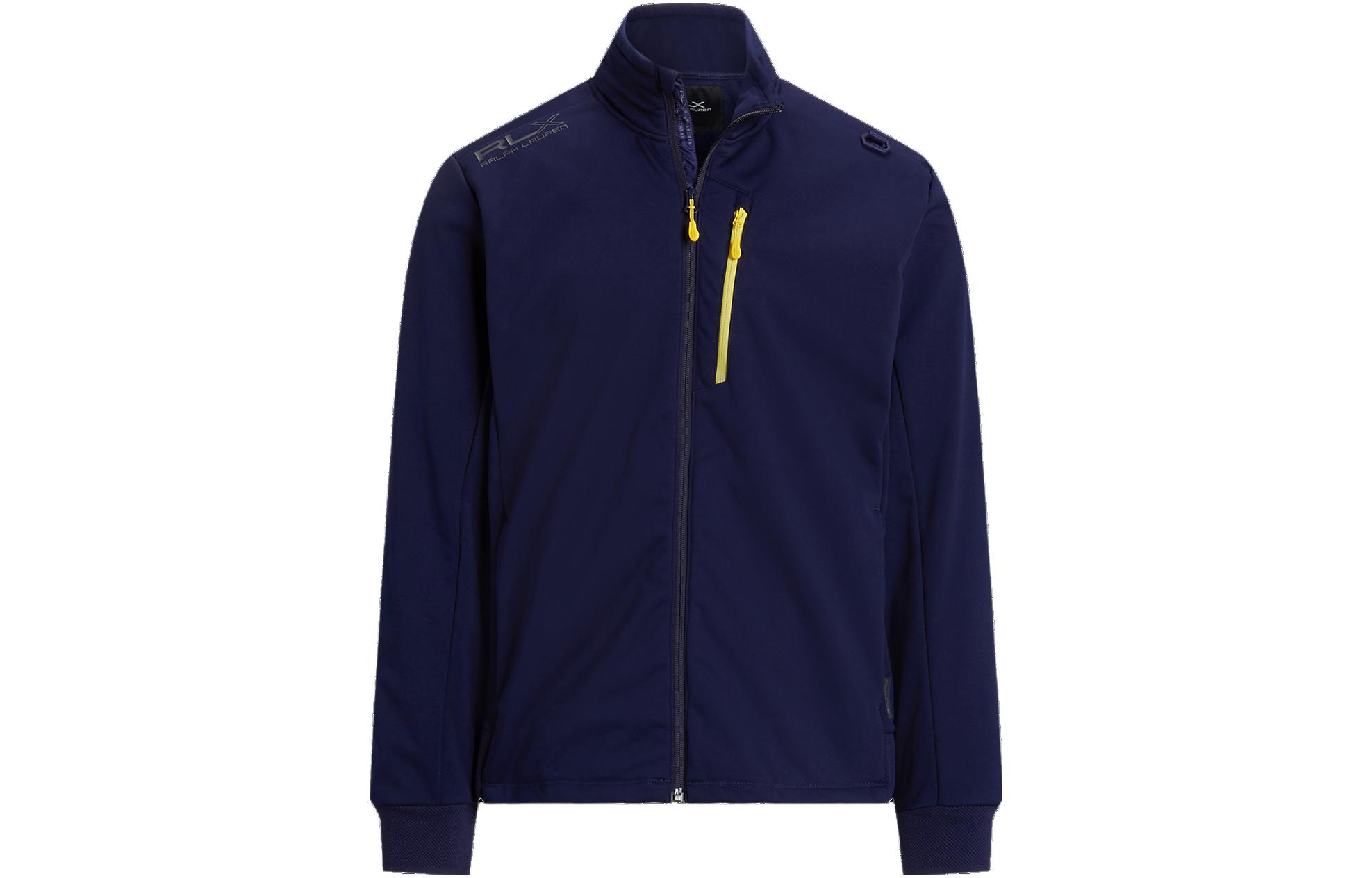 Ralph Lauren Solid Color Stand Collar Zip Jacket - Blue MNRXKNI16820026-410