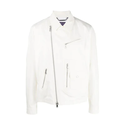 Ralph Lauren Solid Color White Zip-Up Jacket 790873345-001