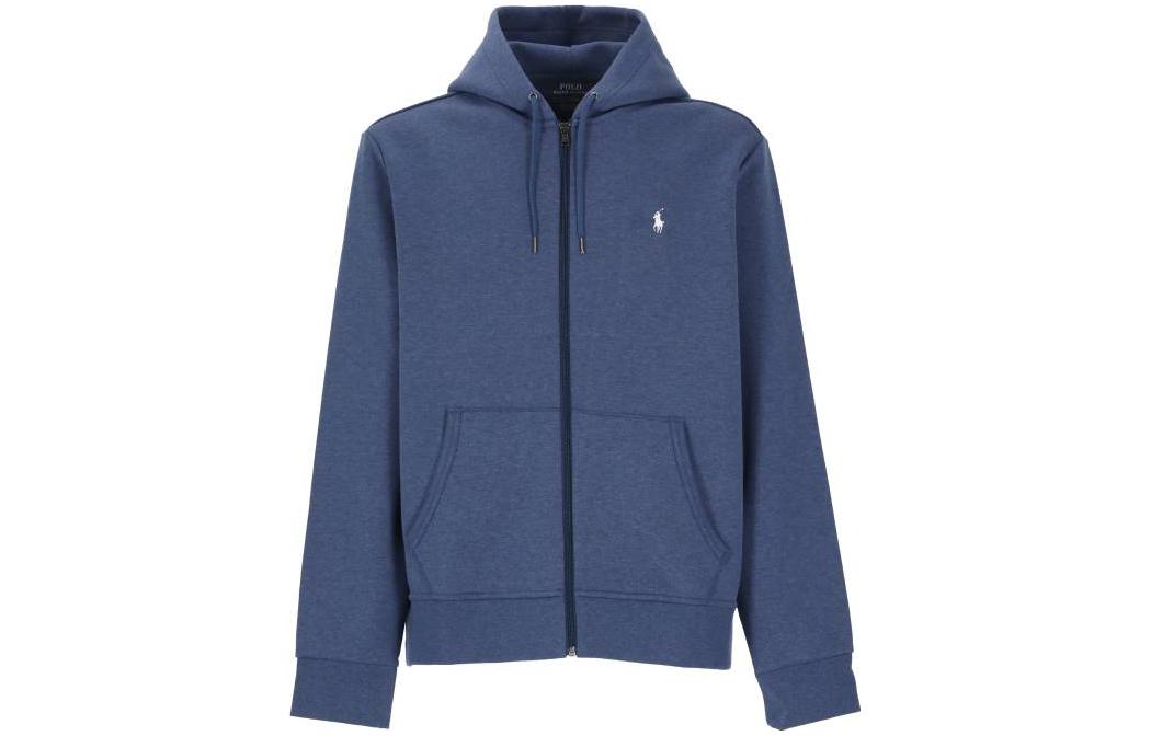 Ralph Lauren Solid Color Zip-Up Hoodie Blue Long Sleeve 710881517-016 圖 2