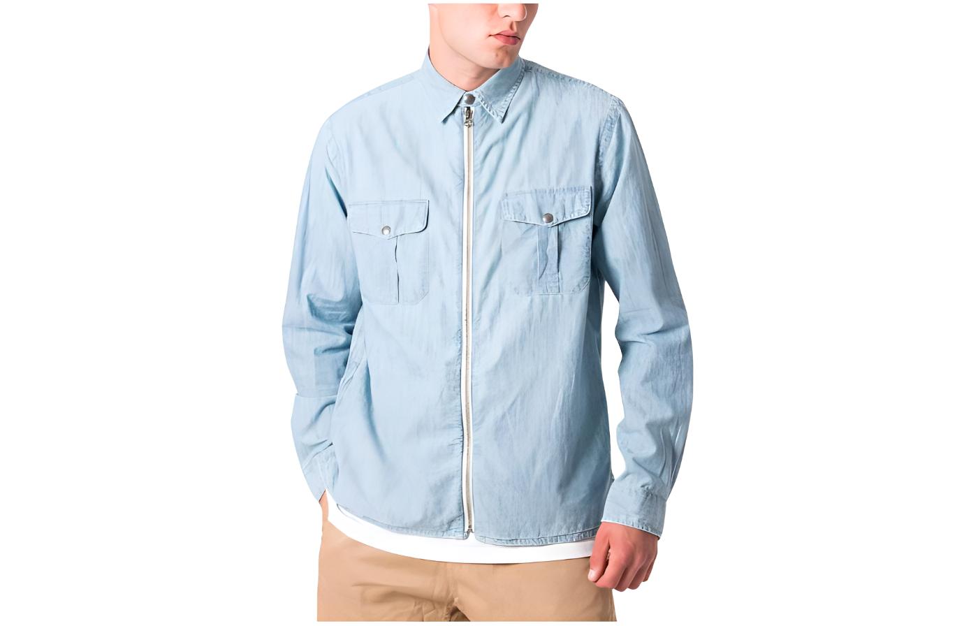 Ralph Lauren Solid Color Zip-Up Polo Jacket Blue - Long Sleeve 710909877-001