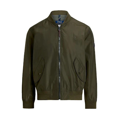 Ralph Lauren Solid Color Zip Jacket Military Green 710810200-001
