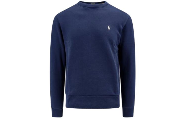 Ralph Lauren Solid Crewneck Long Sleeve Sweatshirt - Blue 710916689-017