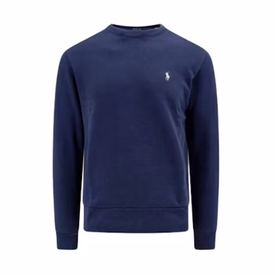 Ralph Lauren Solid Crewneck Long Sleeve Sweatshirt - Blue 710916689-017