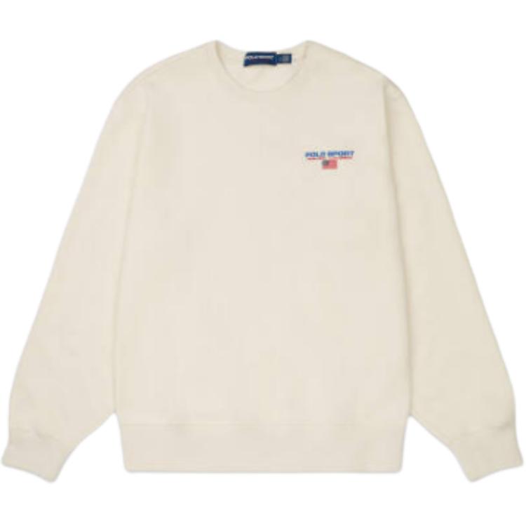 Ralph Lauren Solid Crewneck Long Sleeve Sweatshirt Natural - MNPOKNI16824389-101
