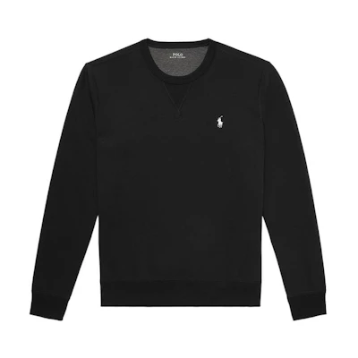 Ralph Lauren Solid Double-Sided Knit Long Sleeve Sweatshirt Black Mens MNPOKNI16820553-001