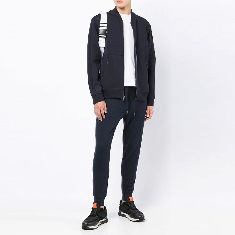 Lookbook 拉夫劳伦纯色双面针织运动夹克海军蓝 784850724-004