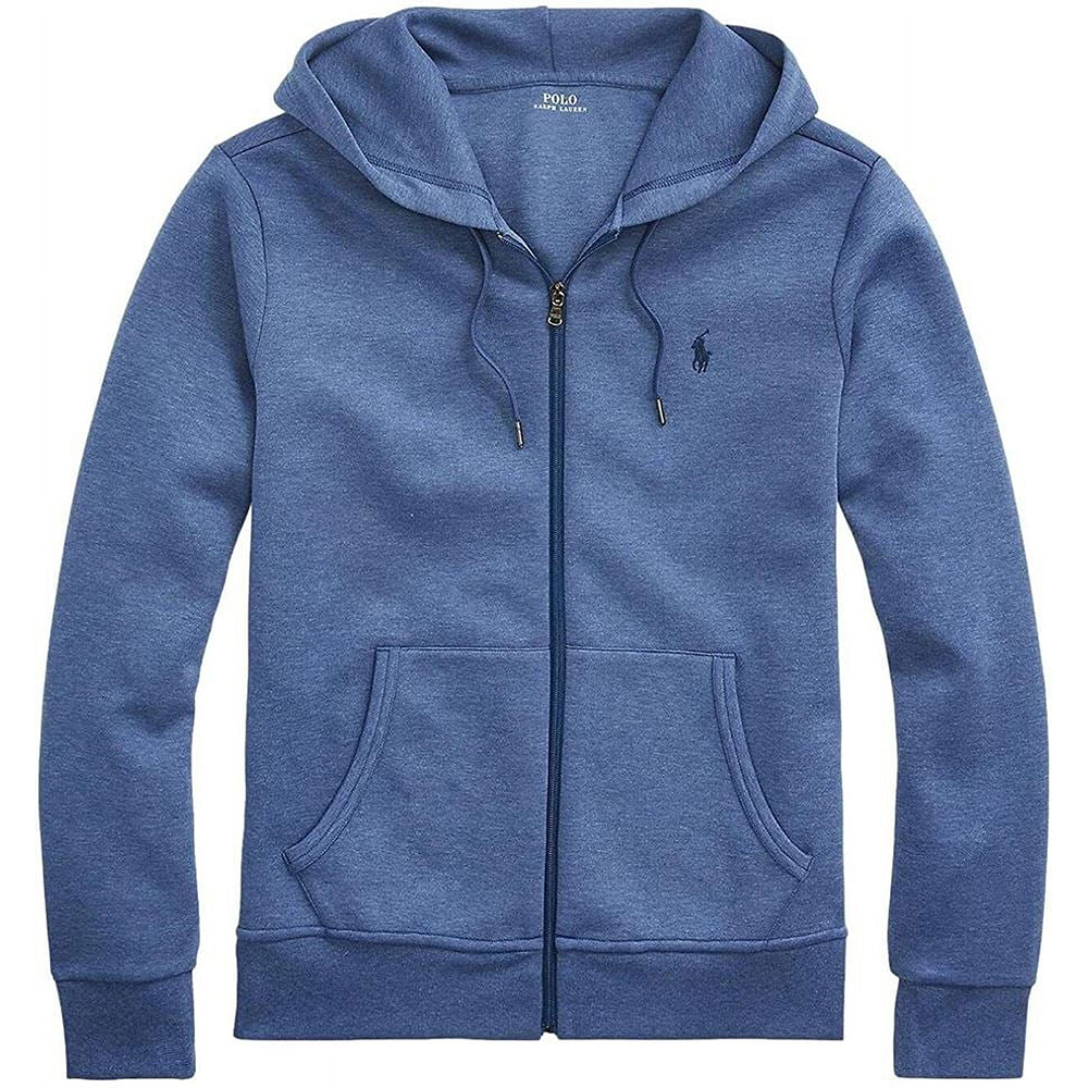 Ralph Lauren Solid Embroidered Hoodie Jacket Blue 710662094029-BLUE