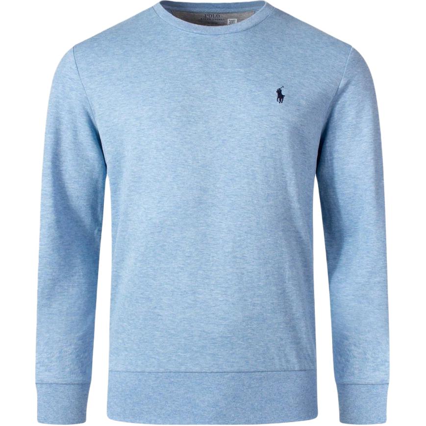 Ralph Lauren Solid Embroidered Logo Crewneck Sweatshirt Blue 710680921-031