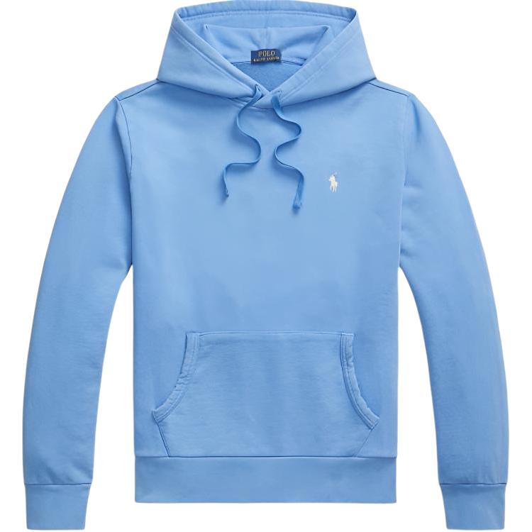 Ralph Lauren Solid Embroidered Logo Hoodie Blue ( Long Sleeve) MNPOKNI16823450-400