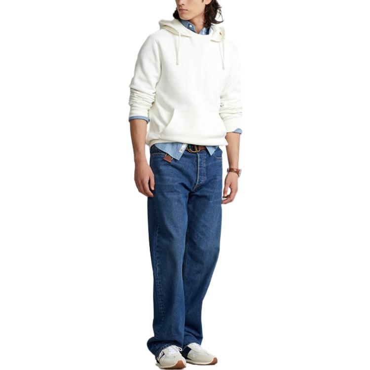 Ralph Lauren Solid Fleece Hoodie White MNPOKNI16821623-白色 圖 3