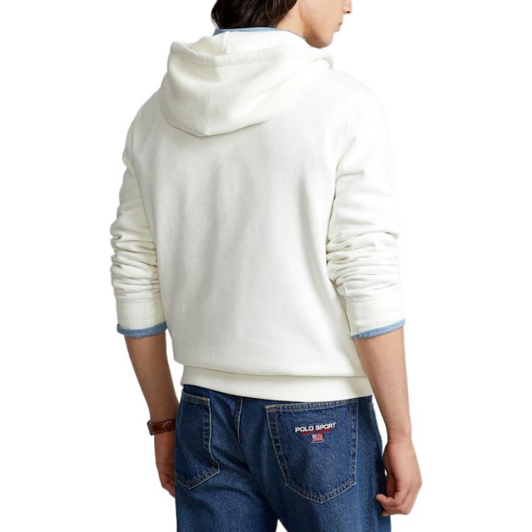 Ralph Lauren Solid Fleece Hoodie White MNPOKNI16821623-白色 圖 4