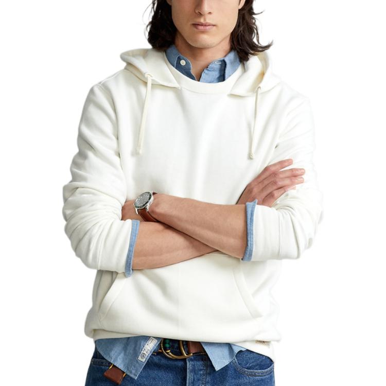 Ralph Lauren Solid Fleece Hoodie White MNPOKNI16821623-白色 圖 5