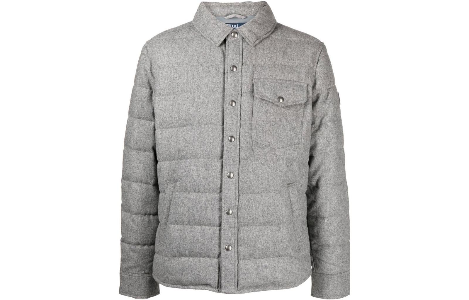 Ralph Lauren Solid Gray Single-Breasted Long-Sleeve Jacket 710876152001CLASSIC