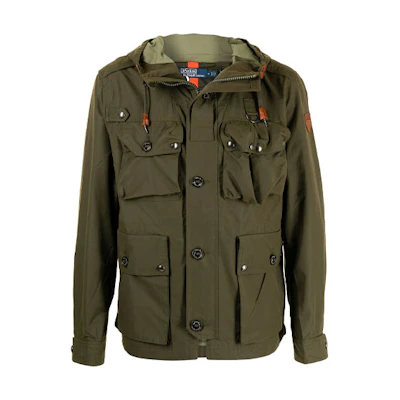 Ralph Lauren Solid Green Casual Utility Hooded Jacket 710846996-002