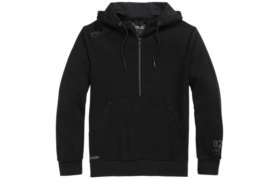 Ralph Lauren Solid Half-Zip Hoodie Black MNRXKNI16820009-001