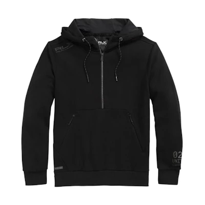 Ralph Lauren Solid Half-Zip Hoodie Black MNRXKNI16820009-001