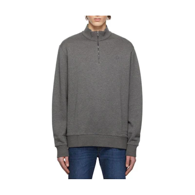 Ralph Lauren Solid Half-Zip Mock Neck Sweatshirt Grey Men’s 790841313-003