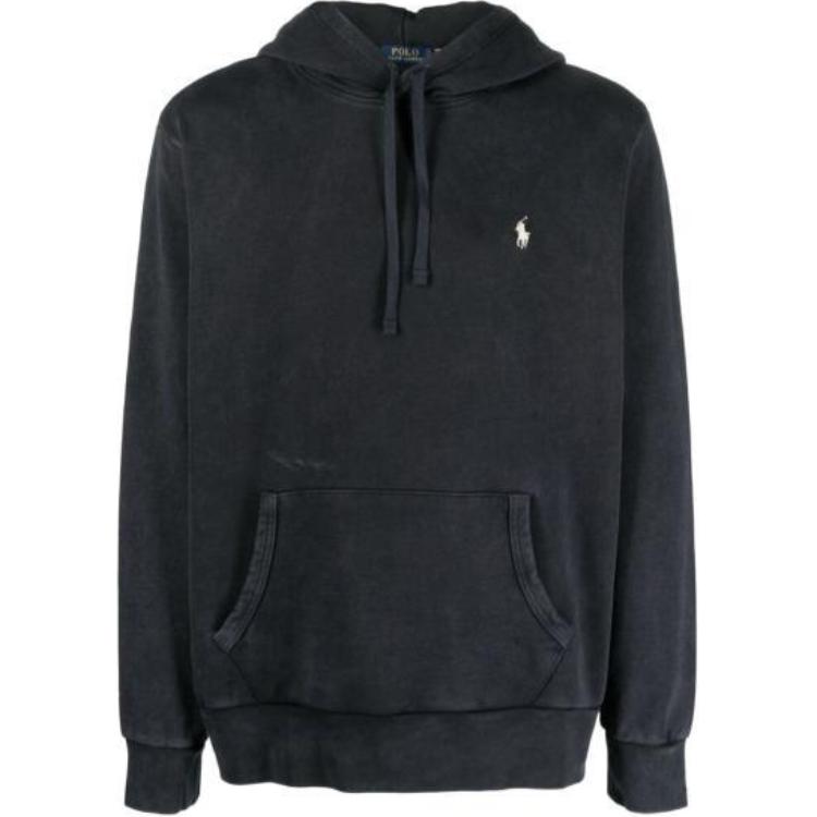 Ralph Lauren Solid Hoodie Black Long Sleeve Pullover 710916690-025