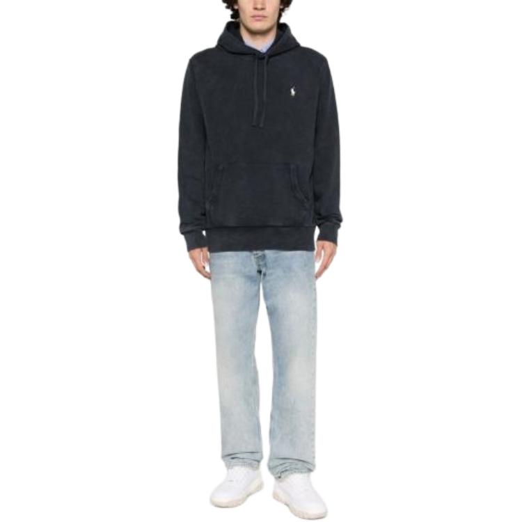 Ralph Lauren Solid Hoodie Black Long Sleeve Pullover 710916690-025 圖 3