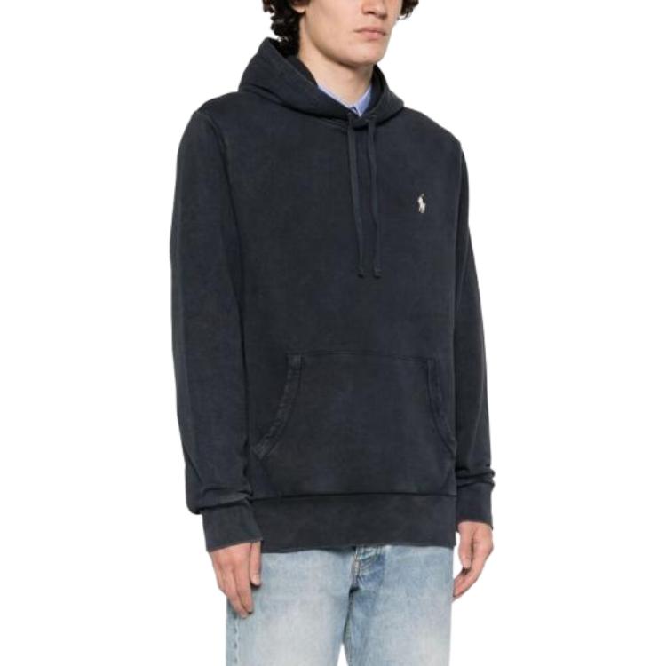 Ralph Lauren Solid Hoodie Black Long Sleeve Pullover 710916690-025 圖 5