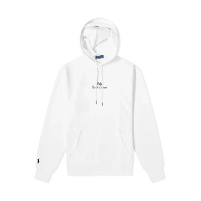 Ralph Lauren Solid Letter Hoodie White 710936586-003