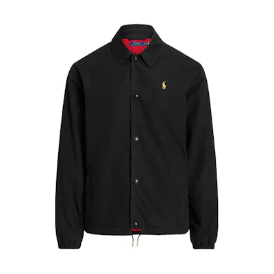 Ralph Lauren Solid Logo Embroidered Coach Jacket Black MNPOOTW16021289-001