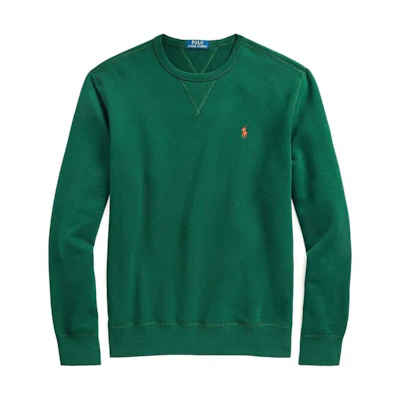 Ralph Lauren Solid Logo Embroidered Crewneck Sweatshirt Green 710766772-054