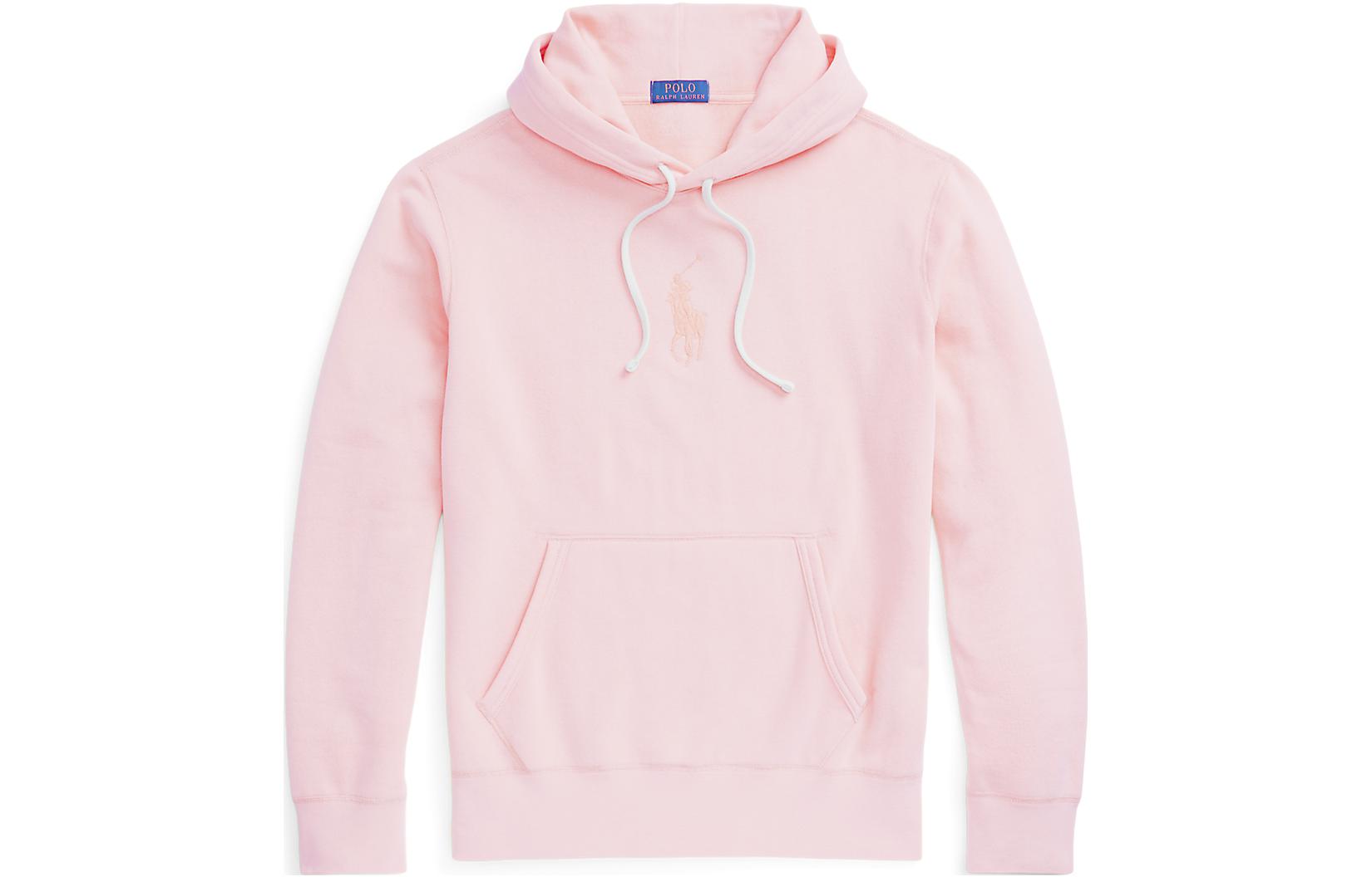 Ralph Lauren Solid Logo Embroidered Drawstring Hoodie Men’s Pink MNPOKNI16822910-650