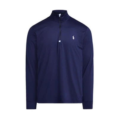 Ralph Lauren Solid Logo Embroidered Half-Zip Sweatshirt Navy MNPOKNI16822177-410