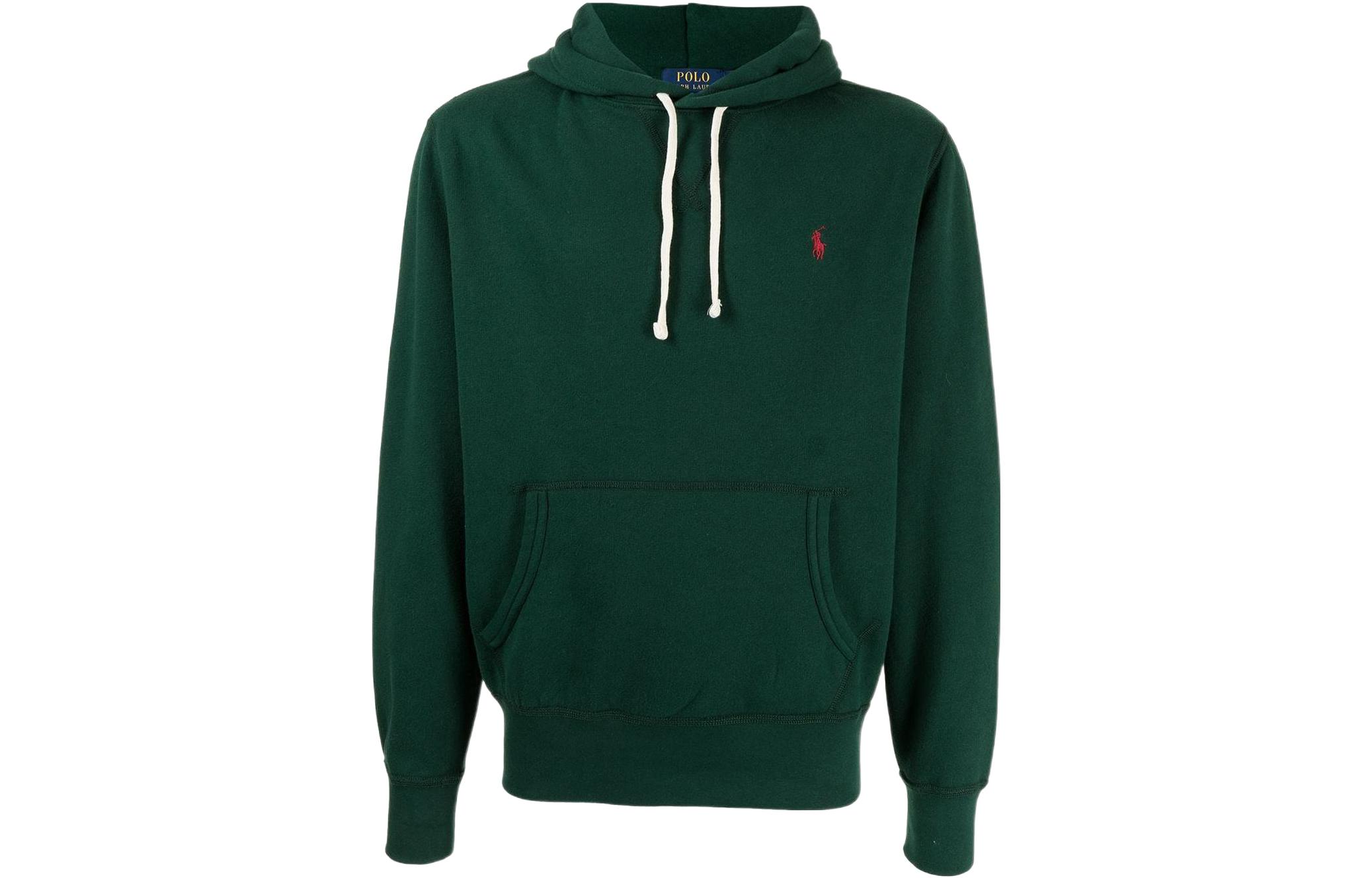 Ralph Lauren Solid Logo Embroidered Hoodie Green 710766778-043