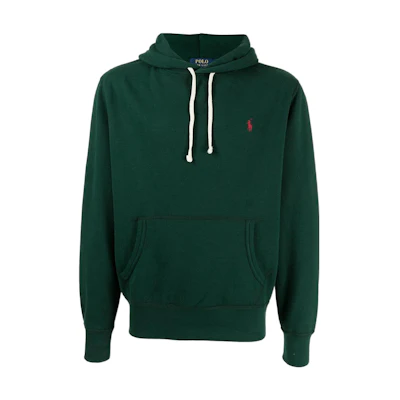 Ralph Lauren Solid Logo Embroidered Hoodie Green 710766778-043