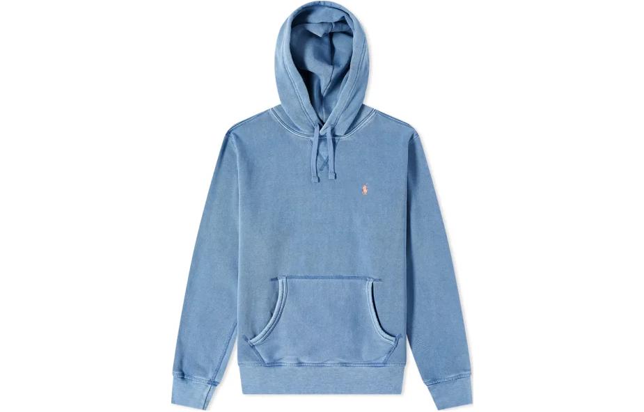 Ralph Lauren Solid Logo Embroidered Hoodie Men’s Light Blue Pullover 710793020-007 圖 2