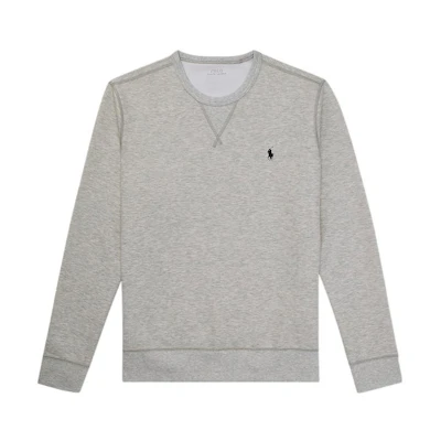 Ralph Lauren Solid Logo Embroidered Knit Crewneck Sweatshirt Grey 16820112-020