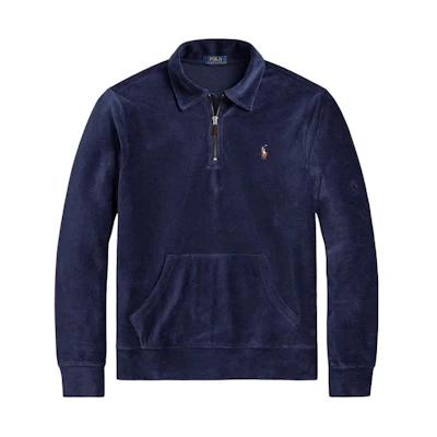 Ralph Lauren Solid Logo Embroidered Navy Blue Long Sleeve Sweatshirt MNPOKNI16822848-410