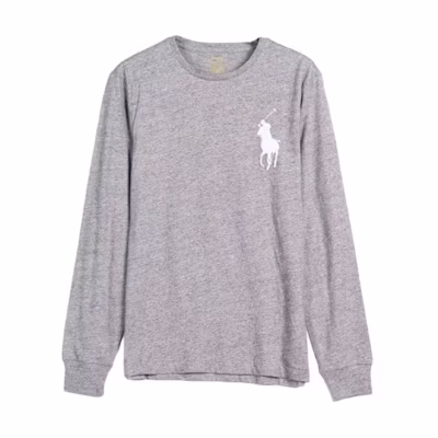 Ralph Lauren Solid Logo Embroidered Pullover Sweatshirt Grey 710766452-002