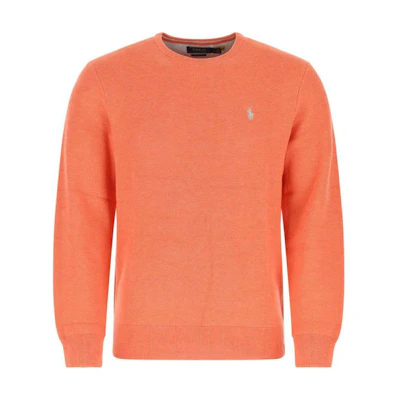 Ralph Lauren Solid Logo Embroidered Pullover Sweatshirt Orange 710680593-047