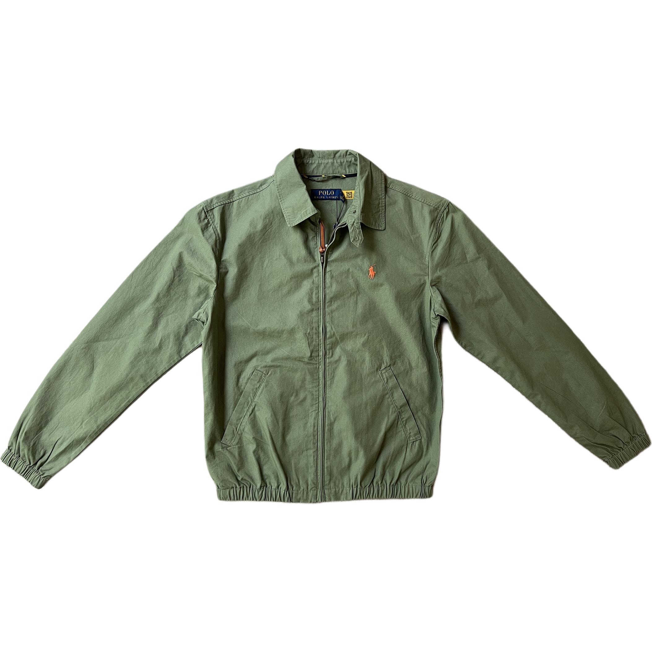 Ralph Lauren Solid Logo Embroidered Zip Polo Jacket Men’s Army Green 710704084-023