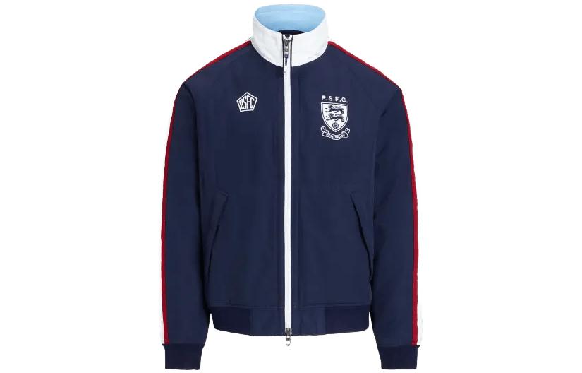 Ralph Lauren Solid Logo High Neck Zip Jacket Blue - MNPOOTW16021218